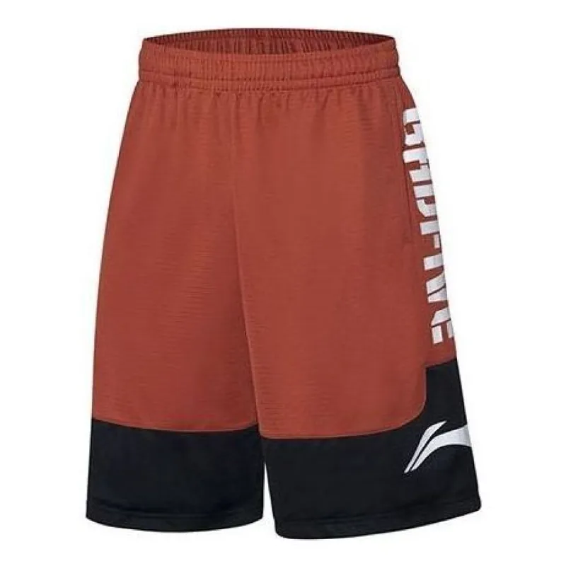 Li-Ning BadFive Basketball Shorts 'Orange Black' AAPQ007-3 sold by KicksCrew