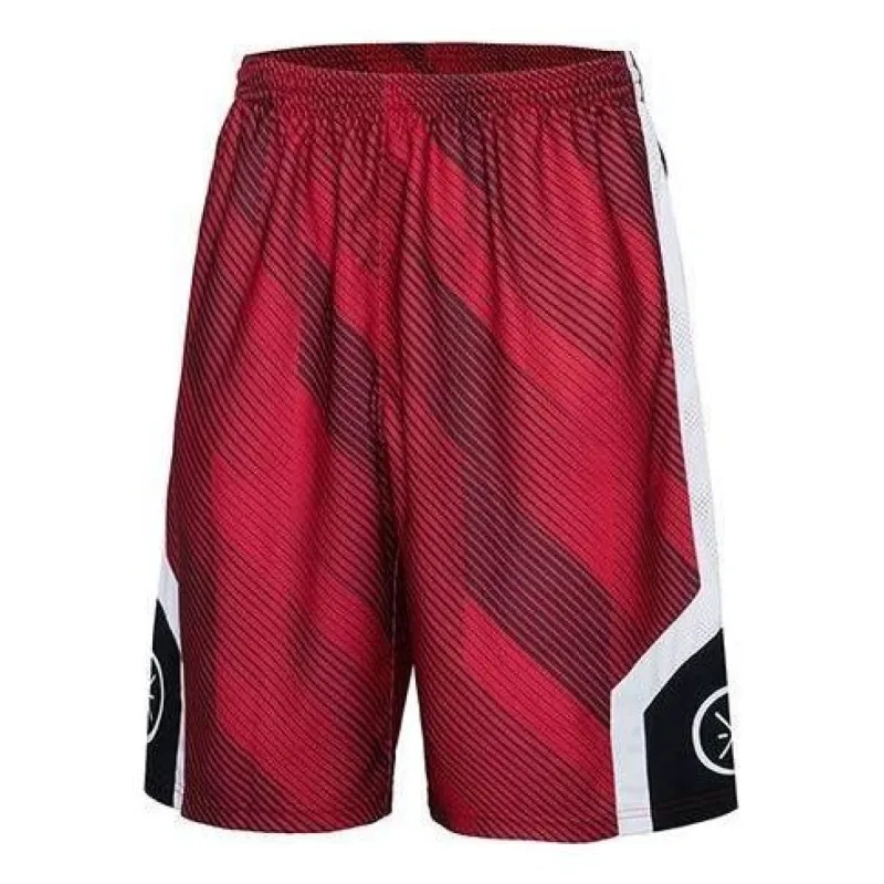 Li-Ning Way Of Wade Logo Basketball Shorts 'Red Black' AAPP281-2 sold by KicksCrew
