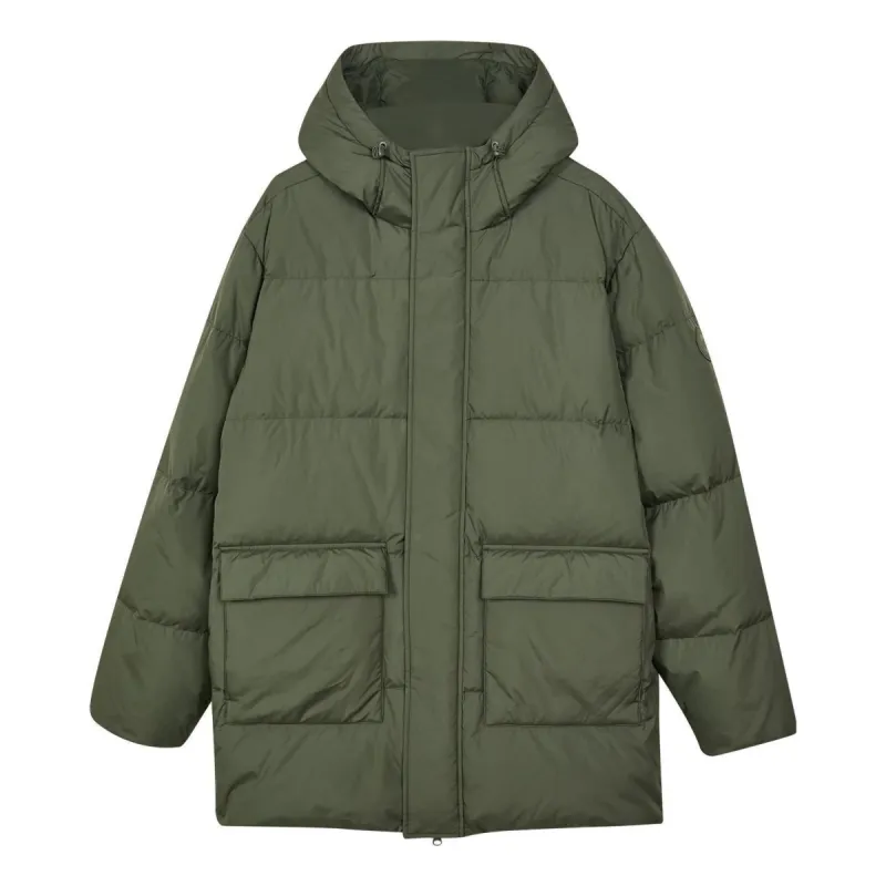 Skechers Casual Long Down Jacket 'Olive Green' L423M091-01DN sold by KicksCrew
