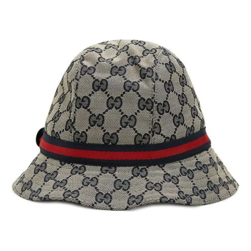 (PS) Gucci GG Canvas Fedora With Web 'Beige Blue' 411790-4HD09-2168 sold by KicksCrew