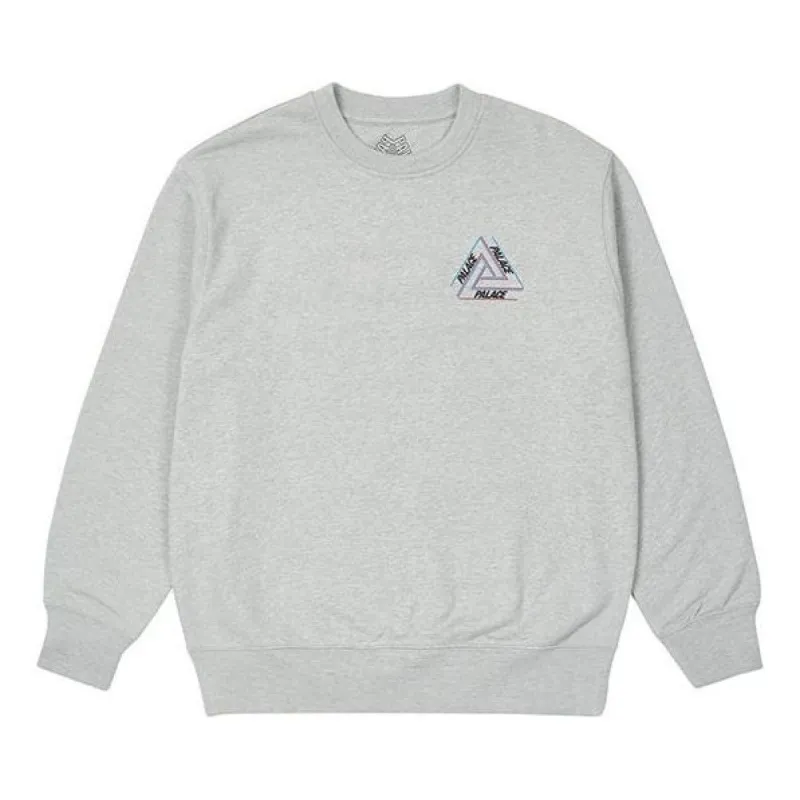 Palace Fw21 Basically A Tri-ferg Crew Sweater 'Grey' P21CW009 sold by KicksCrew