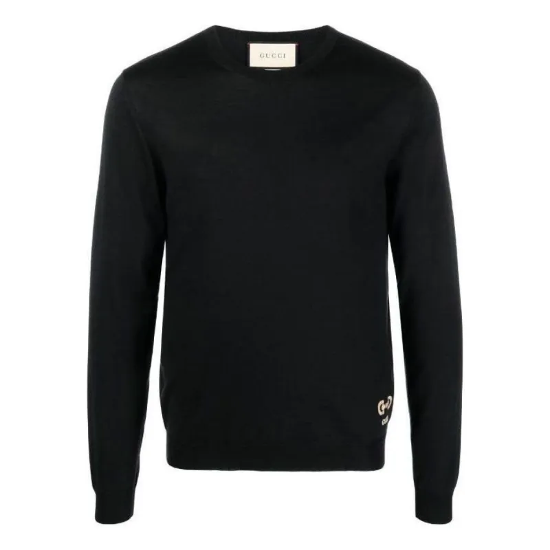 Gucci Wool Sweater With Horsebit Intarsia 'Black' 730974-XKCOR-1000 sold by KicksCrew