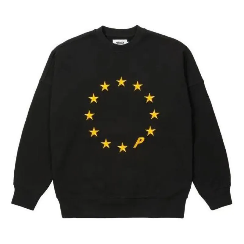 Palace Eu-don Crew Black FW21Sweater 'Black' P21CS052 sold by KicksCrew
