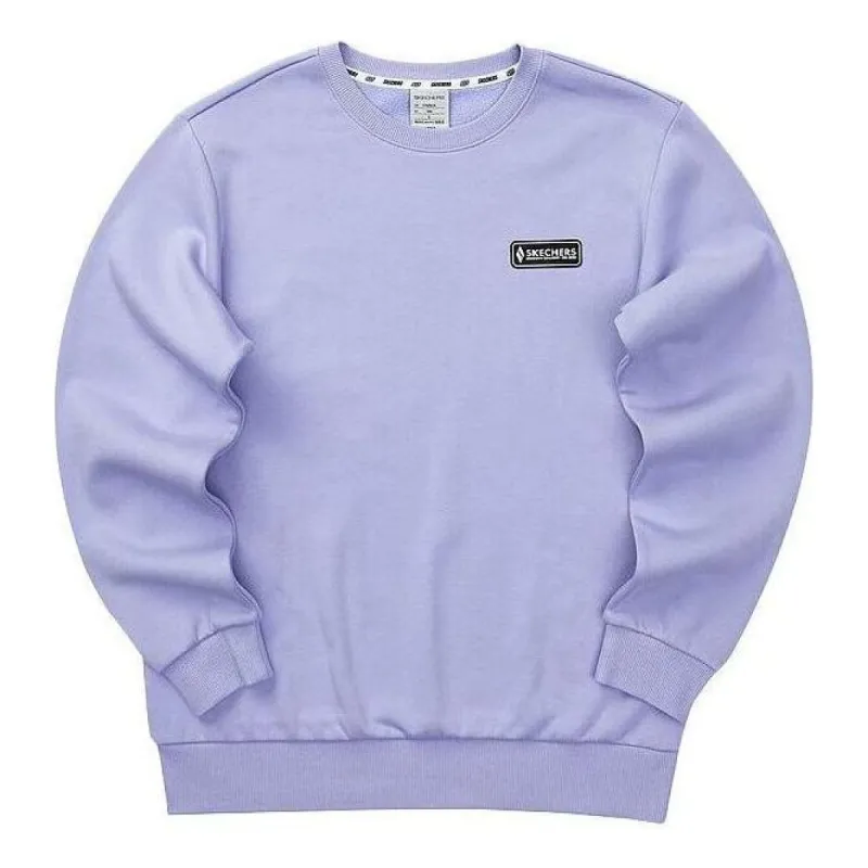 Skechers Casual Logo Printed Long Sleeve Sweater 'Purple Black' L323U176-01DU sold by KicksCrew