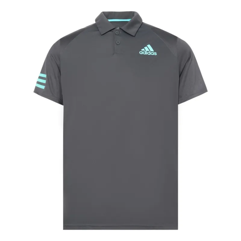adidas Club Tennis 3-Stripes Polo Shirt 'Grey' HB8028 sold by KicksCrew