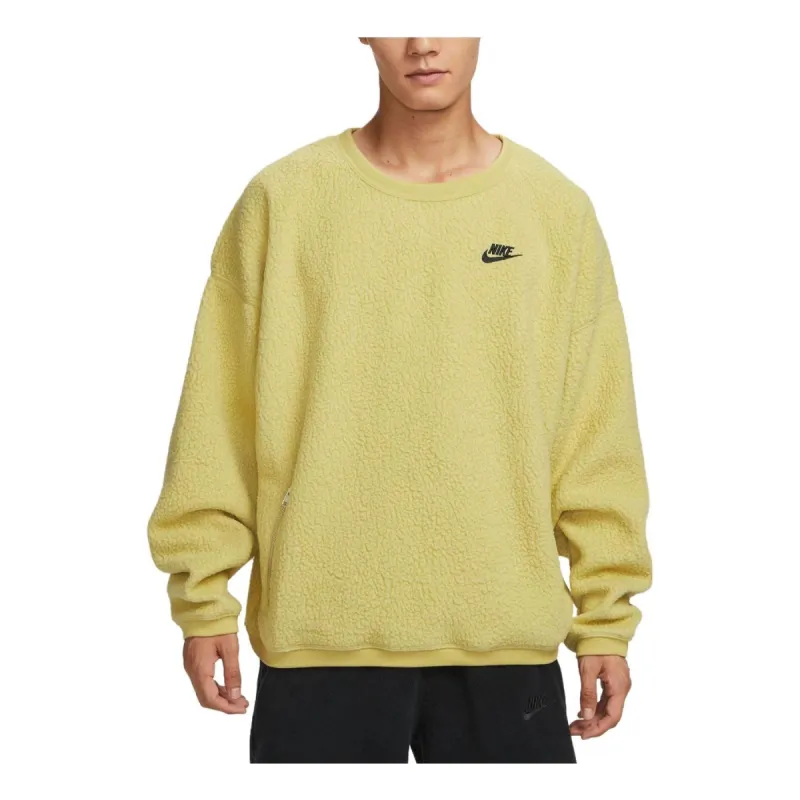 Nike Club Fleece Winterized Crewneck 'Light Golden' FB8379-720 sold by KicksCrew