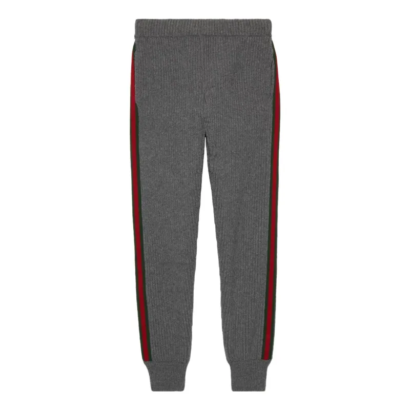 Gucci Wool Cashmere Pants With Web 'Grey' 758113-XKDH3-1160 sold by KicksCrew