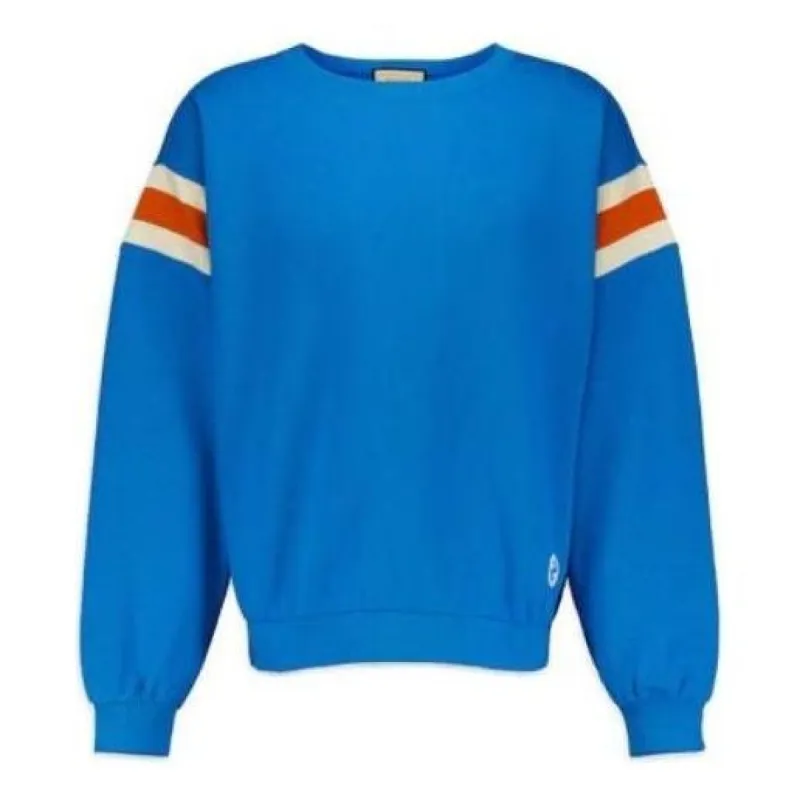 Gucci Sweatshirt With Stripe Detail 'Blue' 756653-XJFWE-4371 sold by KicksCrew