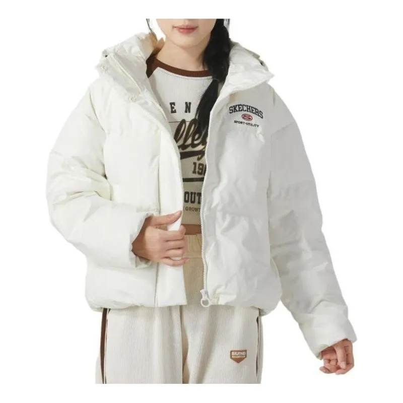(WMNS) Skechers Casual Down Jacket 'White' L423W037-0074 sold by KicksCrew