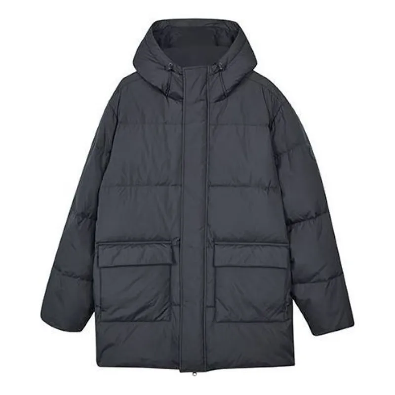 Skechers Medium-Length Down Jacket 'Black' L423M091-00W5 sold by KicksCrew