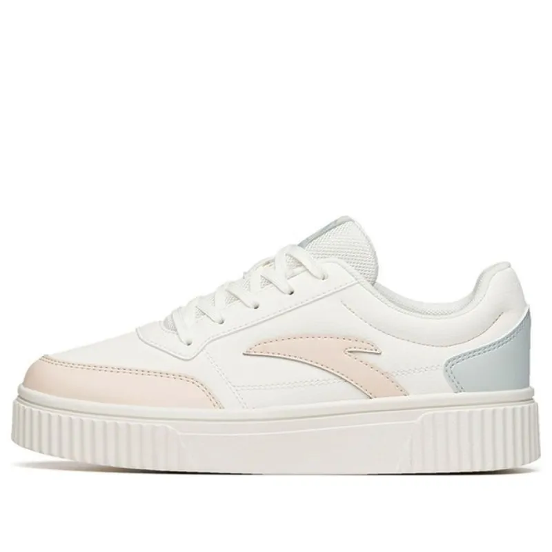 (WMNS) ANTA Low-Top Thick-Soled Skate Shoes 'White Pink Blue' 922228005-2 sold by KicksCrew