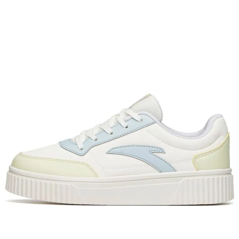 (WMNS) ANTA Low-Top Thick-Soled Skate Shoes 'White Blue Green' 922228005-4 sold by KicksCrew