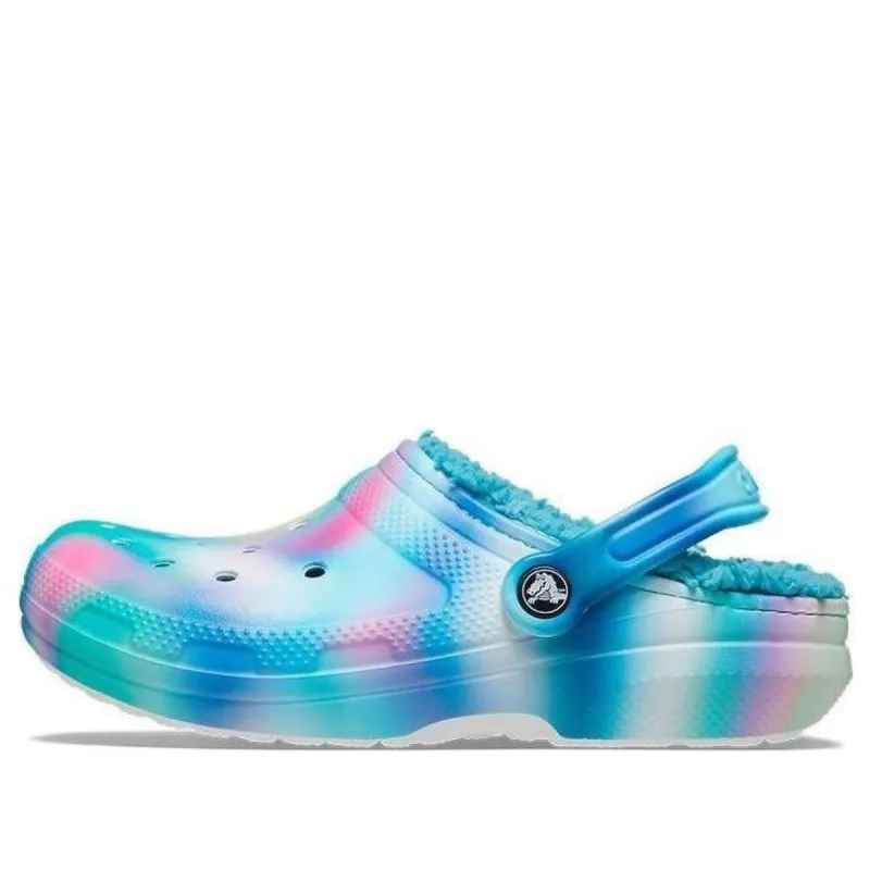 Crocs Classic Lined Solarized Clogs 'White Blue Aqua' 207560-4SU sold by KicksCrew