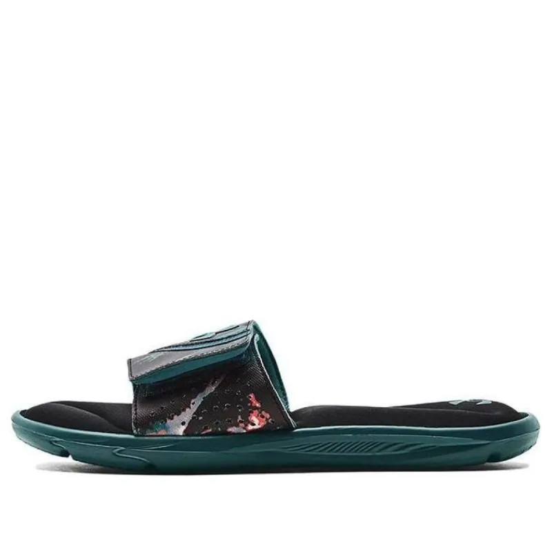 Under Armour Ignite 6 Graphic Strap Slide 'Color Splash - Tourmaline Teal' 3024450-009 sold by KicksCrew