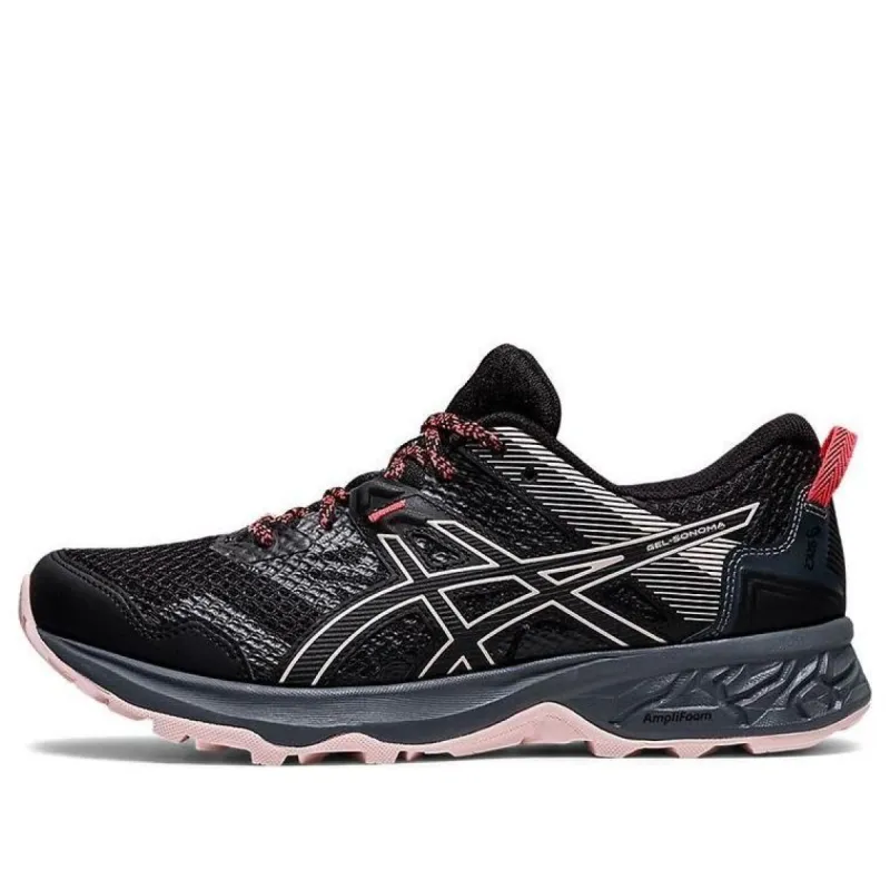 (WMNS) ASICS Gel-Sonoma 5 D Wide 'Black Grey Orange' 1012A569-001 sold by KicksCrew