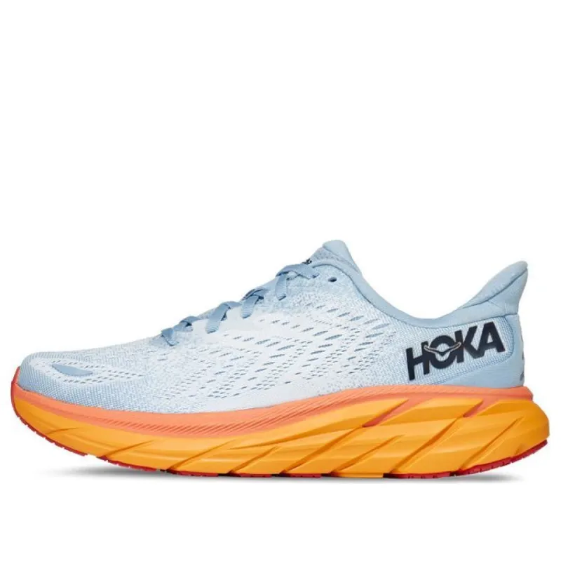 (WMNS) Hoka One One Clifton 8 Wide 'Summer Blue Ice Flow' 1121375-SSIF sold by KicksCrew