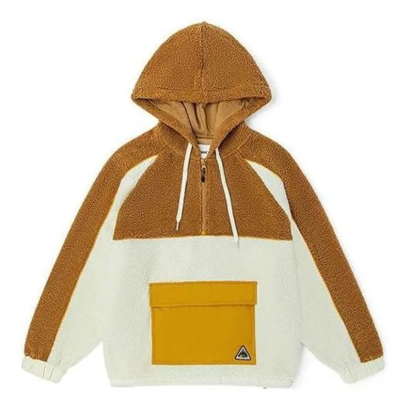 (WMNS) Vans Casual Half-Zip Hoodie 'Brown White' VN0A5F6E3KS sold by KicksCrew