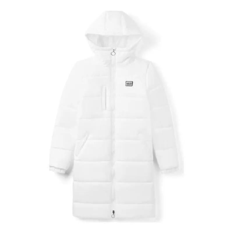 (WMNS) Vans Long hooded Puffer Jacket 'White' VN0A4BFTWHT sold by KicksCrew