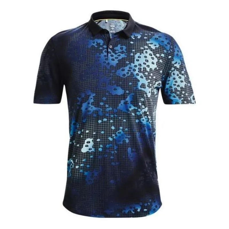 Under Armour Curry Polar Polo Shirt 'Blue Black' 1373679-001 sold by KicksCrew