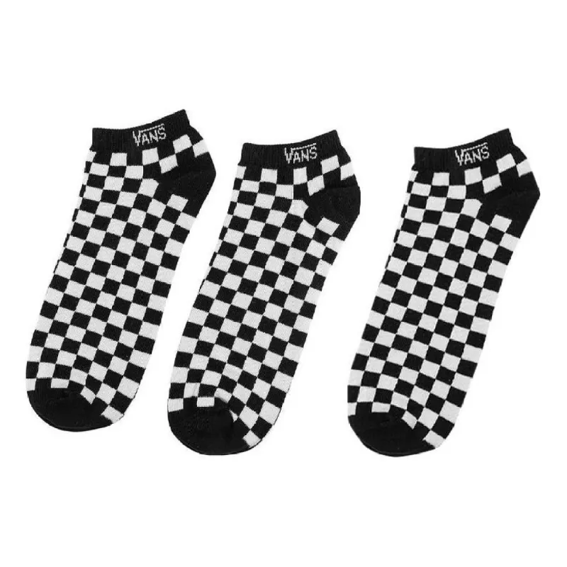 Vans Checkerboard Short Socks 3 Pack 'Black White' VN0A54IQ705 sold by KicksCrew
