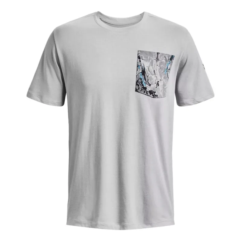 Under Armour Printed Pocket T-shirt 'Light Grey' 1376204-011 sold by KicksCrew