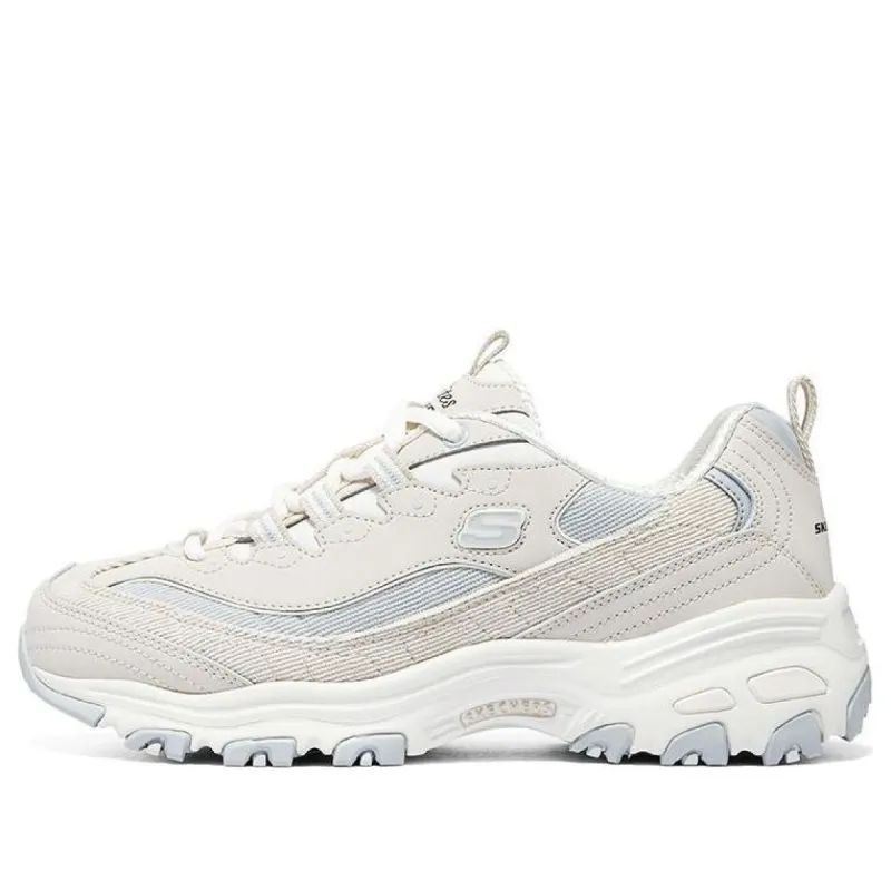 (WMNS) Skechers D'Lites 1.0 Shoes 'Beige Light Blue' 896276-NTGY sold by KicksCrew