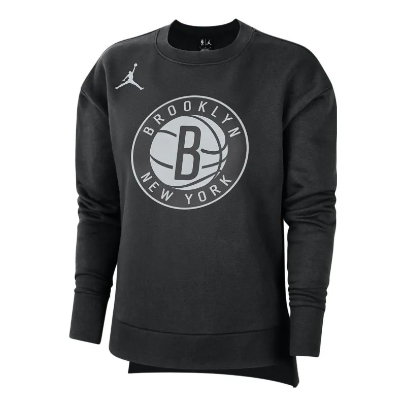 (WMNS) Air Jordan x NBA Brooklyn Nets Courtside Statement Long Sleeve T-Shirt 'Black' DO0192-010 sold by KicksCrew
