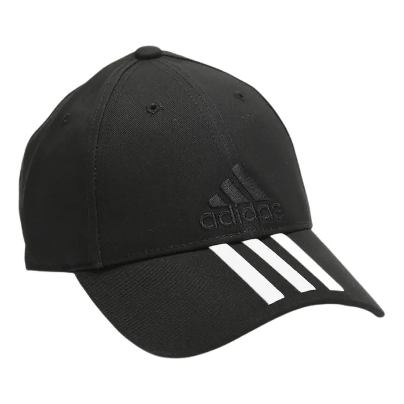 adidas Training Six-Panel Classic 3-Stripes Cap 'Black White' S98156 sold by KicksCrew