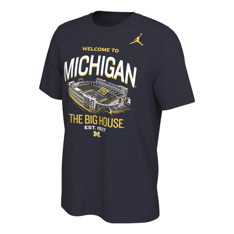Air Jordan Michigan College Long-Sleeve T-Shirt 'Navy' HF4123-419 sold by KicksCrew