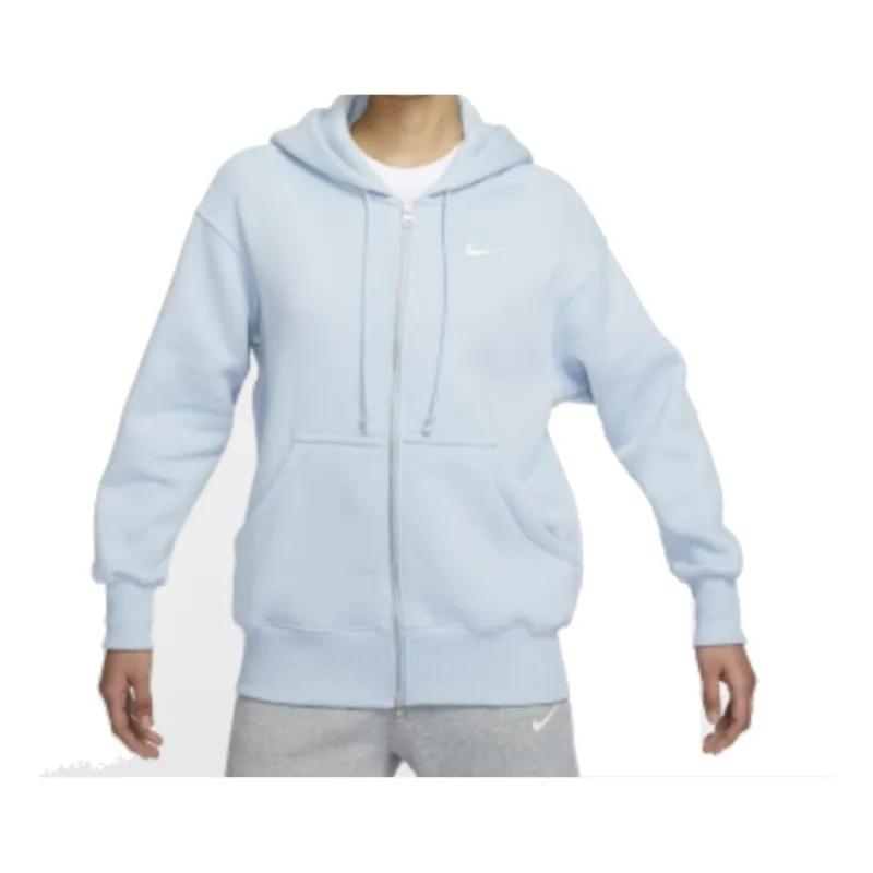 (WMNS) Nike Sportswear Phoenix Fleece Oversized Full-Zip Hoodie 'Light Blue' DQ5759-440 sold by KicksCrew