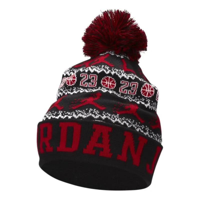 Air Jordan 23 Peak Beanie 'Black Red' FN4673-010 sold by KicksCrew