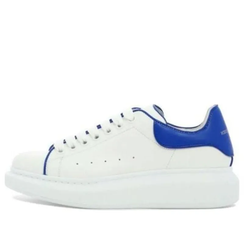 (WMNS) Alexander McQueen IOversized Leather Sneakers 'White Blue' 733003WHJE58806 sold by KicksCrew