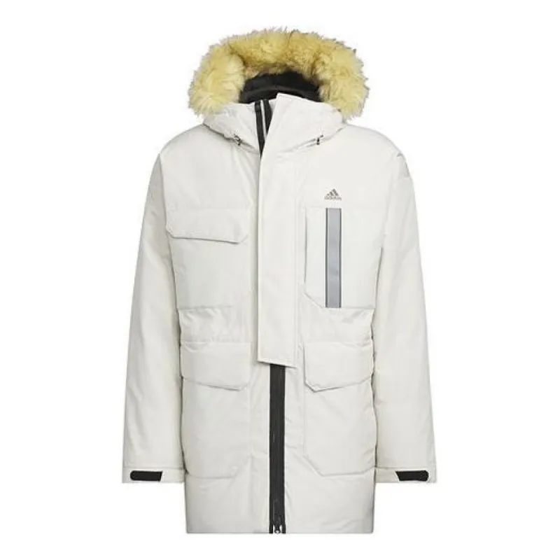 adidas Furry Down Parka 'White' IS0365 sold by KicksCrew