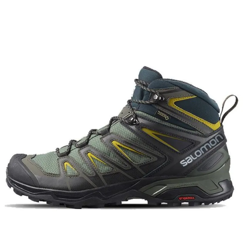 SALOMON X Ultra 3 Wide Mid GTX 'Grey Green' 401295 sold by KicksCrew