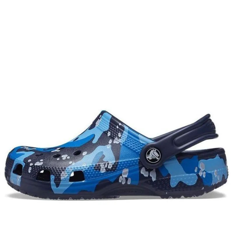 (GS) Crocs Classic Camo Clogs 'Blue Black' 207594-4HQ sold by KicksCrew
