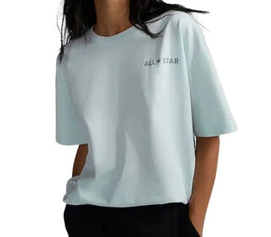 (WMNS) Converse All Star Oversized Tee 'Aqua Mist' 10023936-A06 sold by KicksCrew