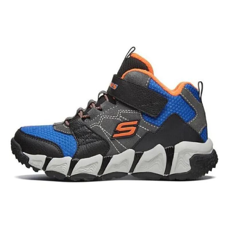 (GS) Skechers Dlites Velocitrek Shoes 'Grey Black Blue' 660074L-BKCC sold by KicksCrew
