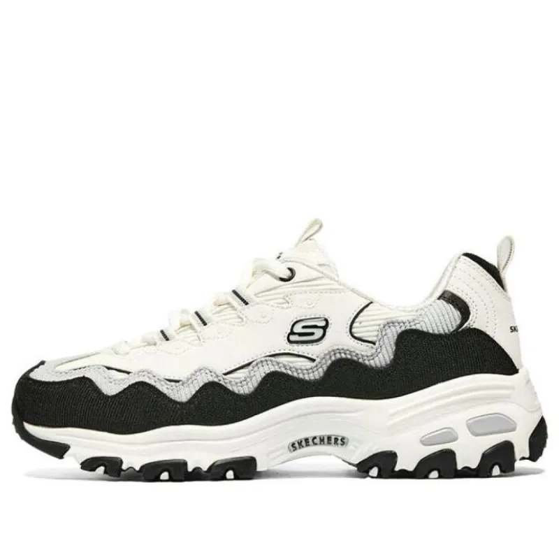 (WMNS) Skechers D'Lites - Biggest Fan Shoes 'White Black' 896273-NTBK sold by KicksCrew