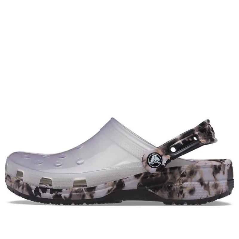 Crocs Classic Bleach Clogs 'Translucent Black White' 207333-001 sold by KicksCrew