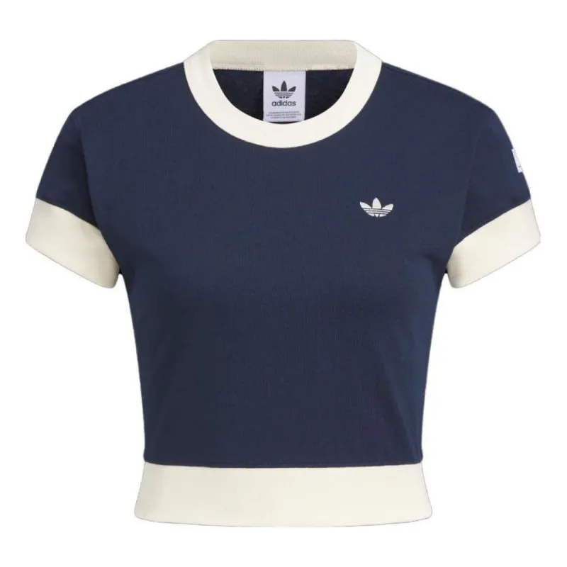 (WMNS) Adidas Originals x Notitle Tennis T-Shirts 'Blue White' IN1079 sold by KicksCrew