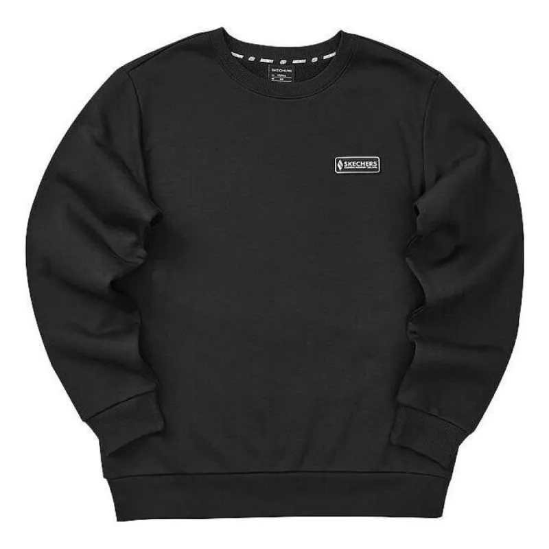 Skechers Casual Logo Printed Long Sleeve Sweater 'Black White' L323U176-0018 sold by KicksCrew