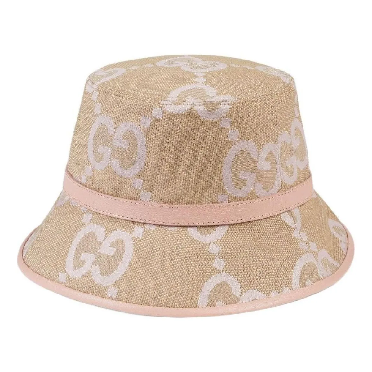 WMNS) Gucci Jumbo GG Bucket Hat 'Beige Light Pink' 730336