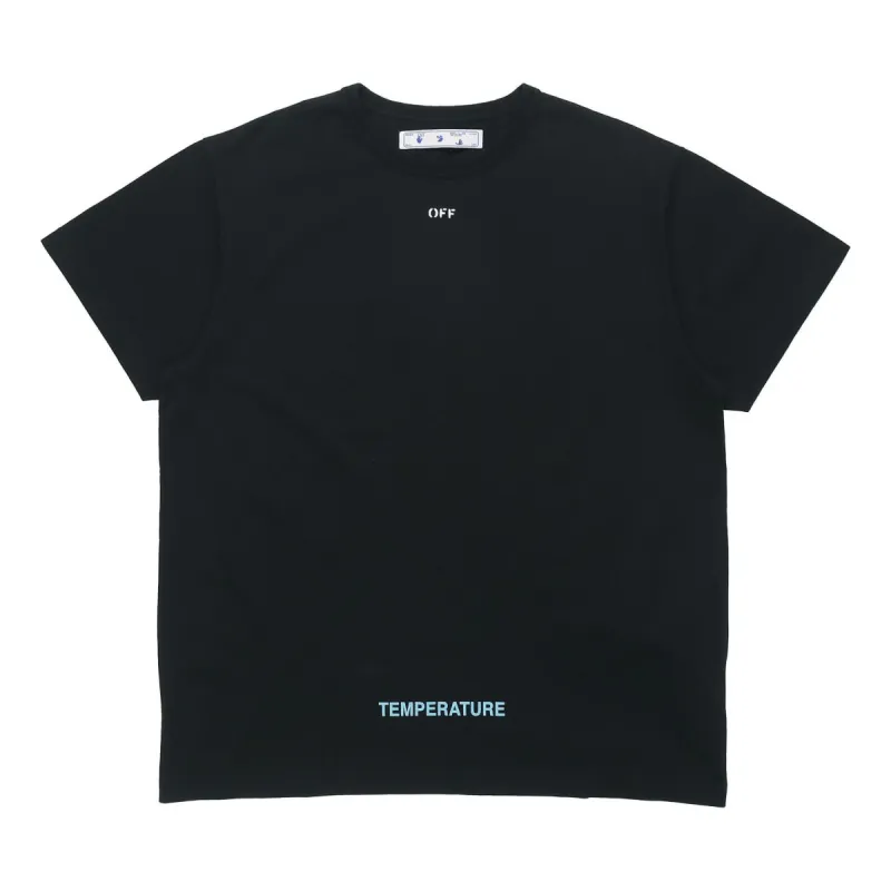 Men's Off-White C/O VIRGIL ABLOH Basic Alphabet Stripe Short Sleeve Black T-Shirt OMAA002S181850861001 sold by KicksCrew