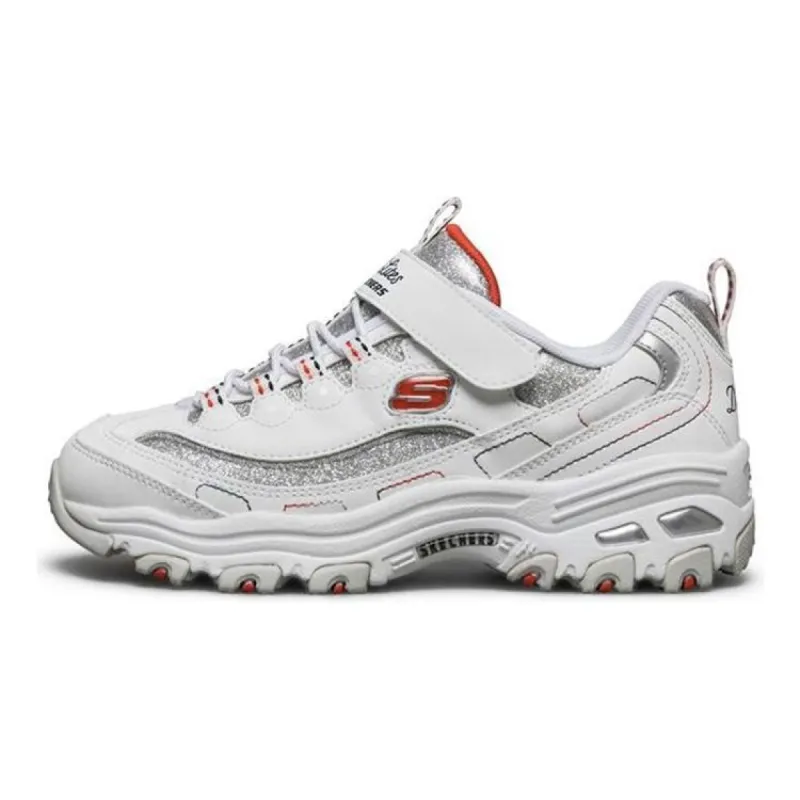 (GS) Skechers D'lites Shoes 'White Grey' 664151L-WHT sold by KicksCrew