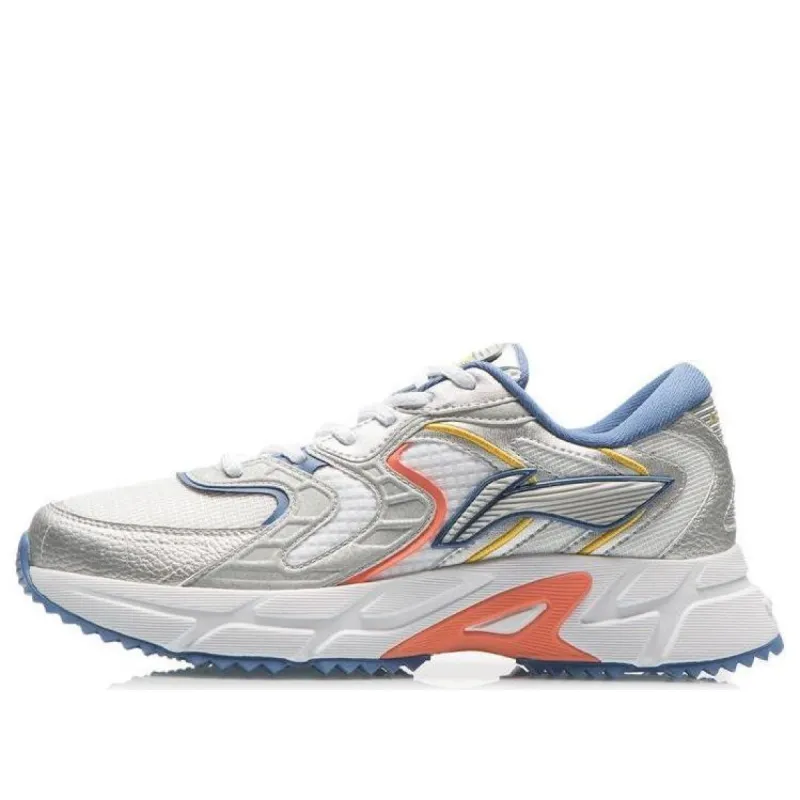 Li-Ning Retro Running Shoes 'Grey White Blue' ARLR013-6 sold by KicksCrew