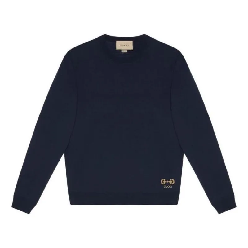 Gucci Wool Sweater With Horsebit Intarsia 'Blue' 730974-XKCOR-4011 sold by KicksCrew