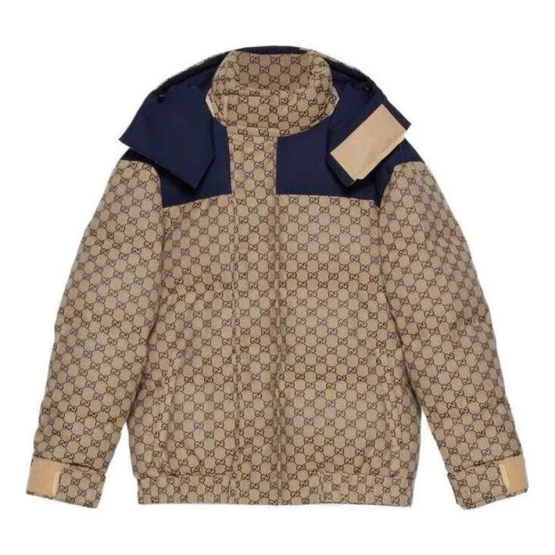 Gucci GG Canvas Goose Down Jacket 'Beige Navy' 715535-Z8A52-9120 sold by KicksCrew