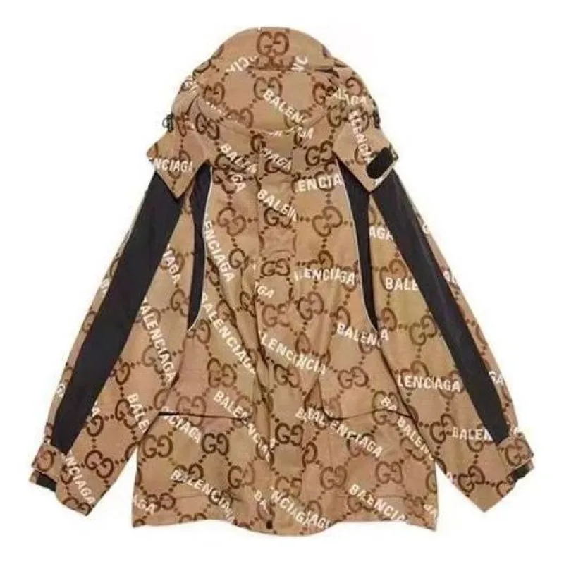Gucci x Balenciaga The Hacker Project Jumbo GG Jacket 'Beige Ebony' 676426-ZAH7K-9692 sold by KicksCrew