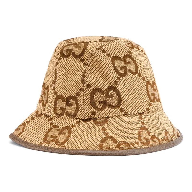 (WMNS) Gucci Jumbo GG Canvas Bucket Hat 'Camel Ebony' 681256-3HAGJ-2564 sold by KicksCrew