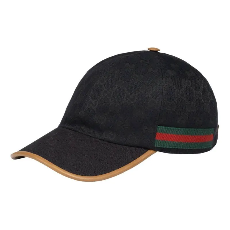 Gucci Original GG Canvas Baseball Hat With Web 'Black' 722381-4HAT7-1065 sold by KicksCrew